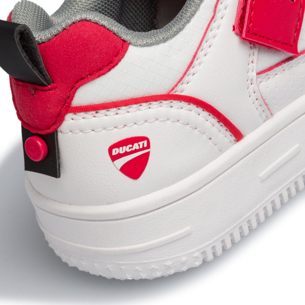 Sneakers bianche con logo laterale Ducati Emilio