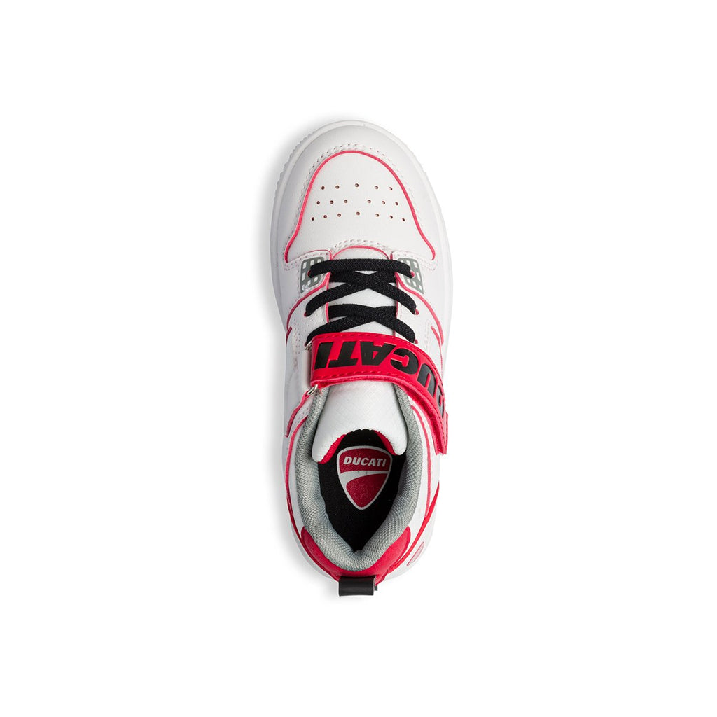 Sneakers bianche con logo laterale Ducati Emilio