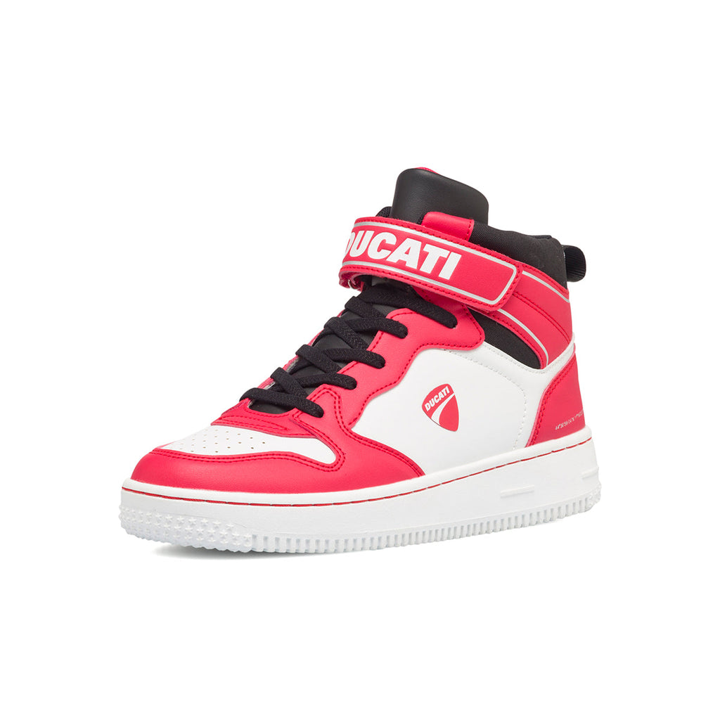 Sneakers alte rosse e bianche da bambino Ducati Barsaba 3 PS