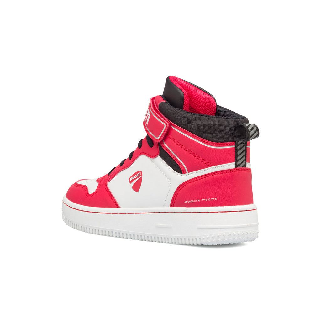 Sneakers alte rosse e bianche da bambino Ducati Barsaba 3 PS