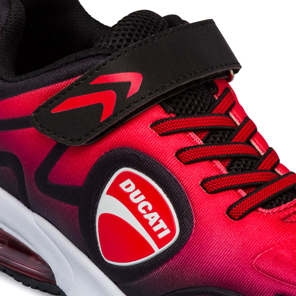 Scarpe sportive rosse da bambino con logo laterale Ducati Basilio