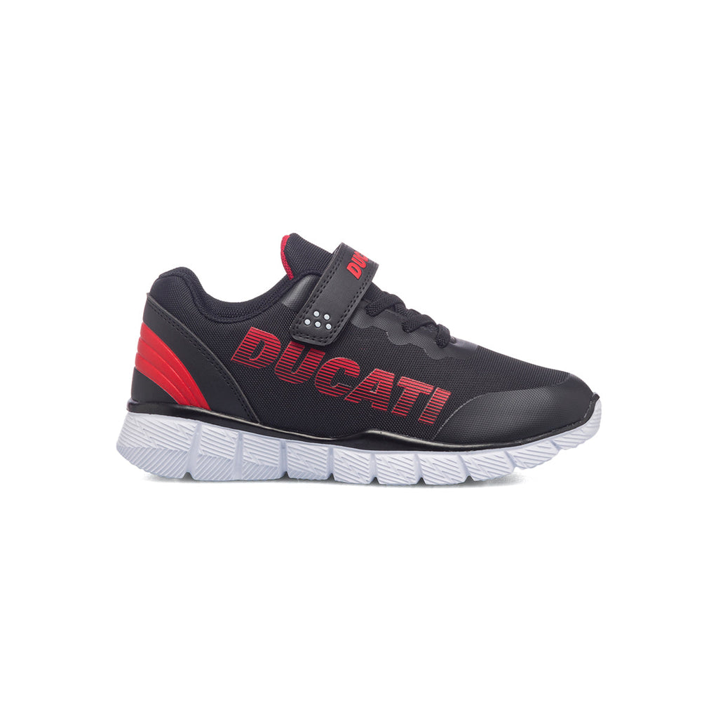 Scarpe sportive nere da bambino con logo a contrasto Ducati Backfire 3 PS