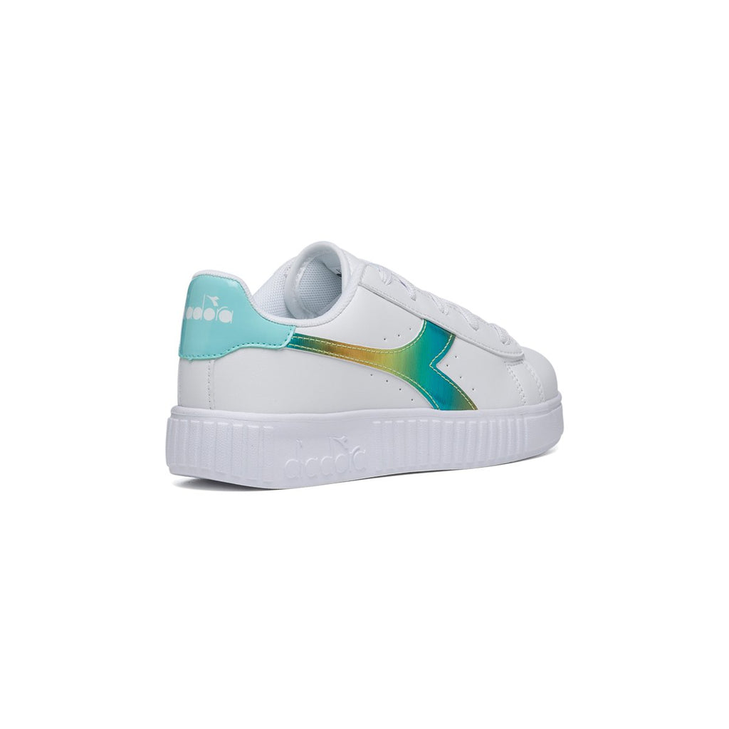 Sneakers bianche con logo laminato Diadora Game Step Rainbow