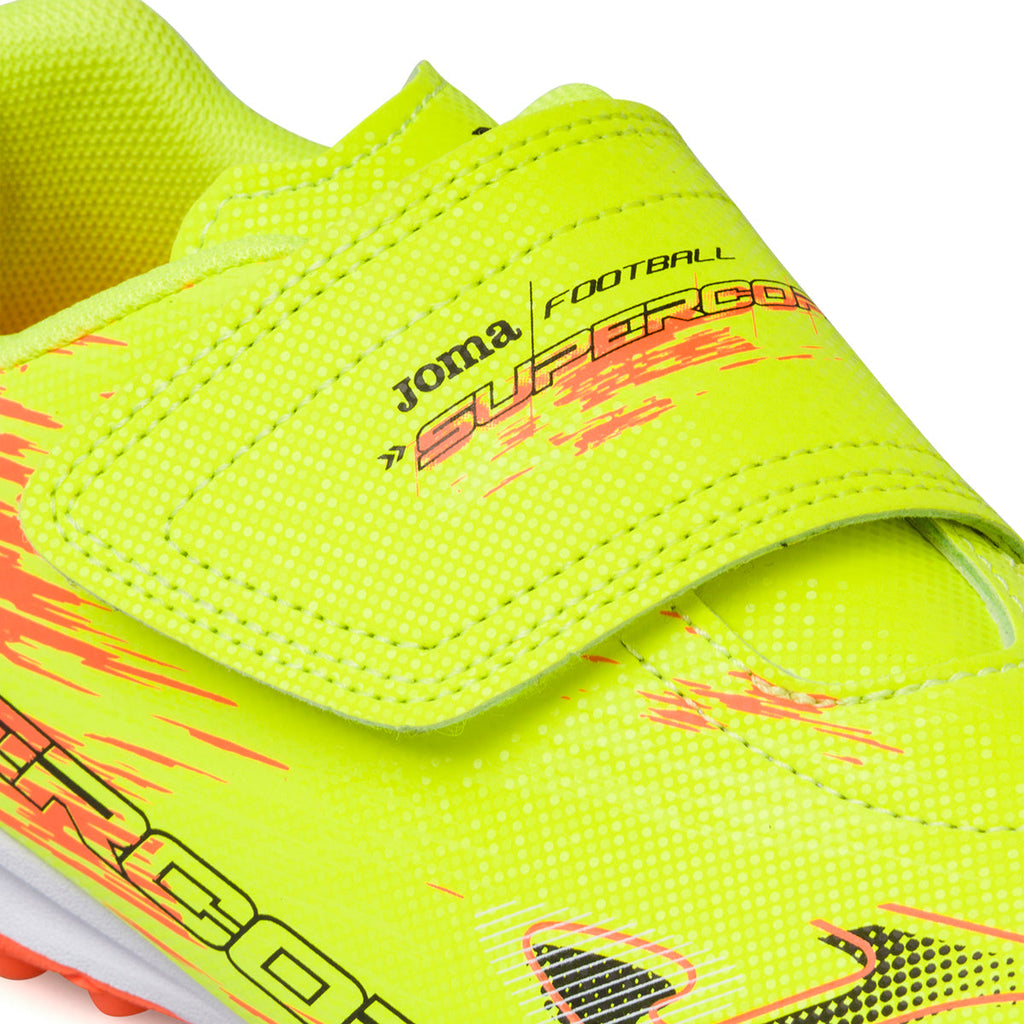 Scarpe da calcetto gialle per erba sintetica da bambino Joma Supercopa 23 Jr Tf