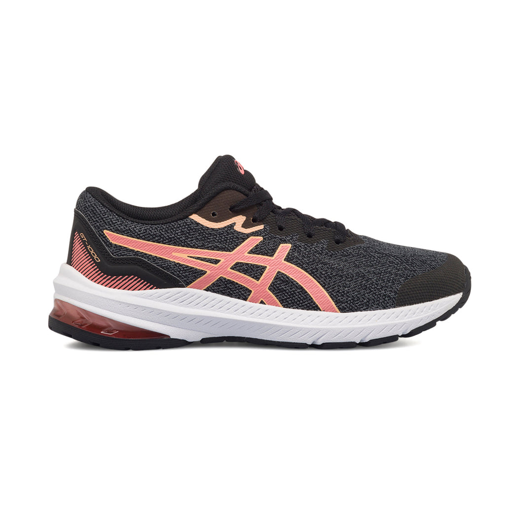 Scarpe da running da ragazza nere in tessuto mesh Asics GT-1000 11 GS