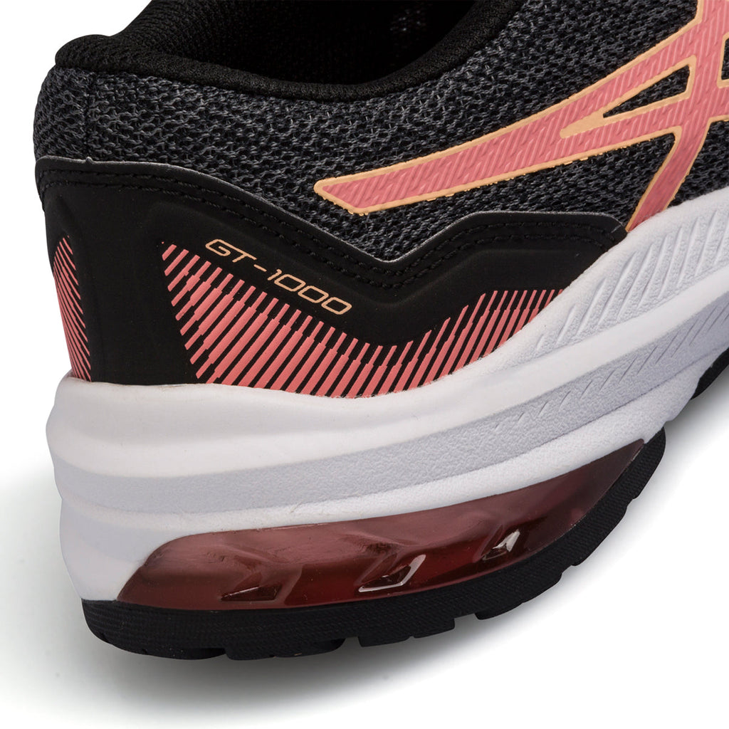 Scarpe da running da ragazza nere in tessuto mesh Asics GT-1000 11 GS