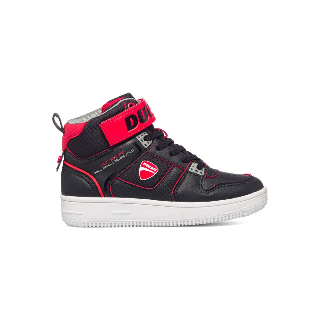 Sneakers alte nere con logo laterale Ducati Cesare