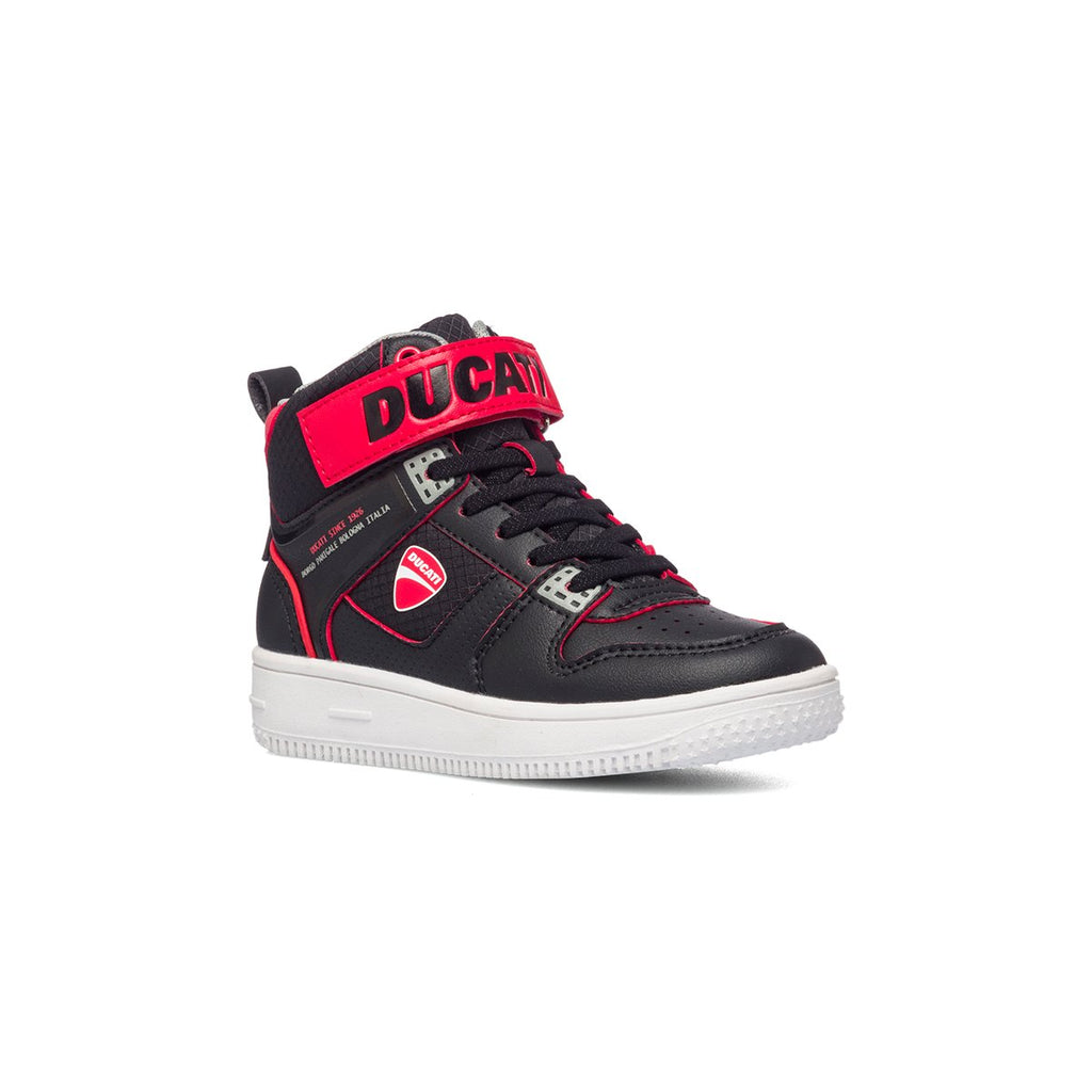 Sneakers alte nere con logo laterale Ducati Cesare