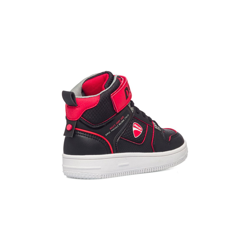 Sneakers alte nere con logo laterale Ducati Cesare