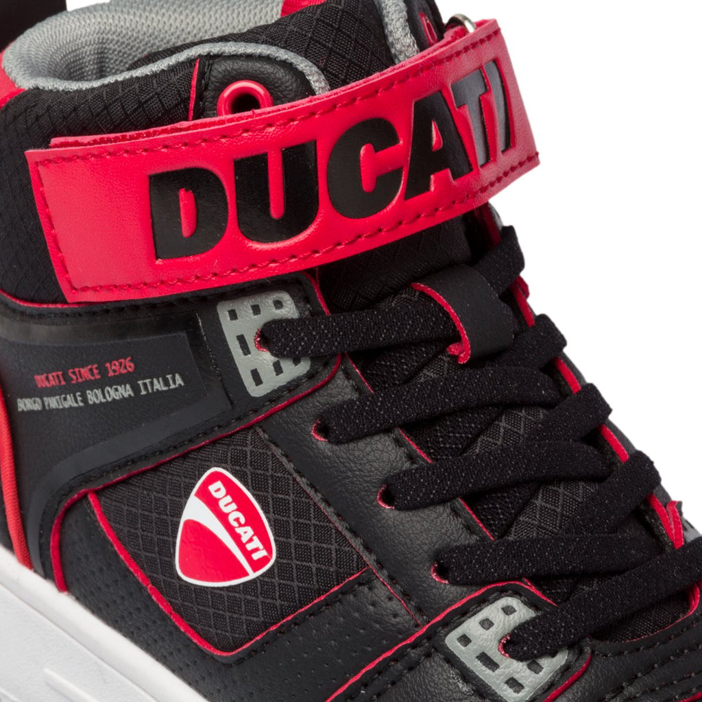 Sneakers alte nere con logo laterale Ducati Cesare