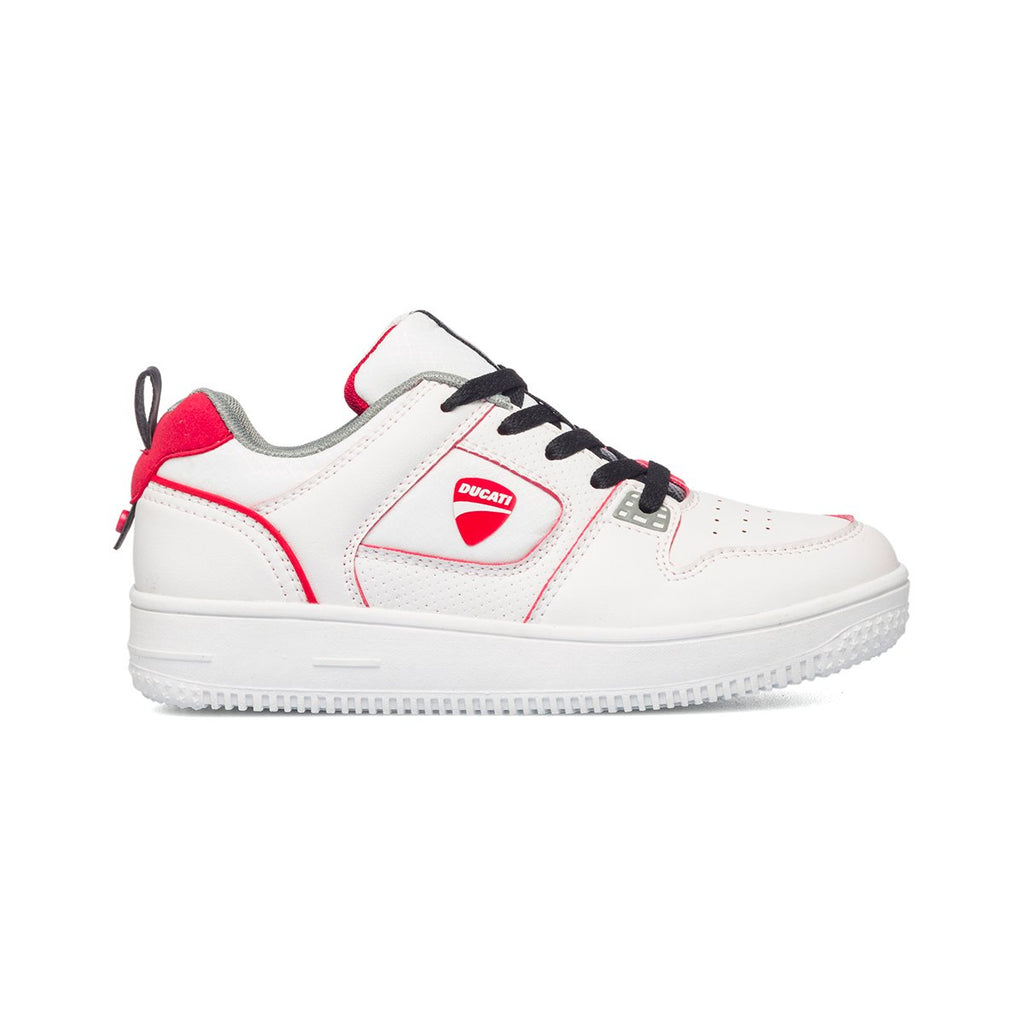 Sneakers bianche con logo laterale Ducati Emilio