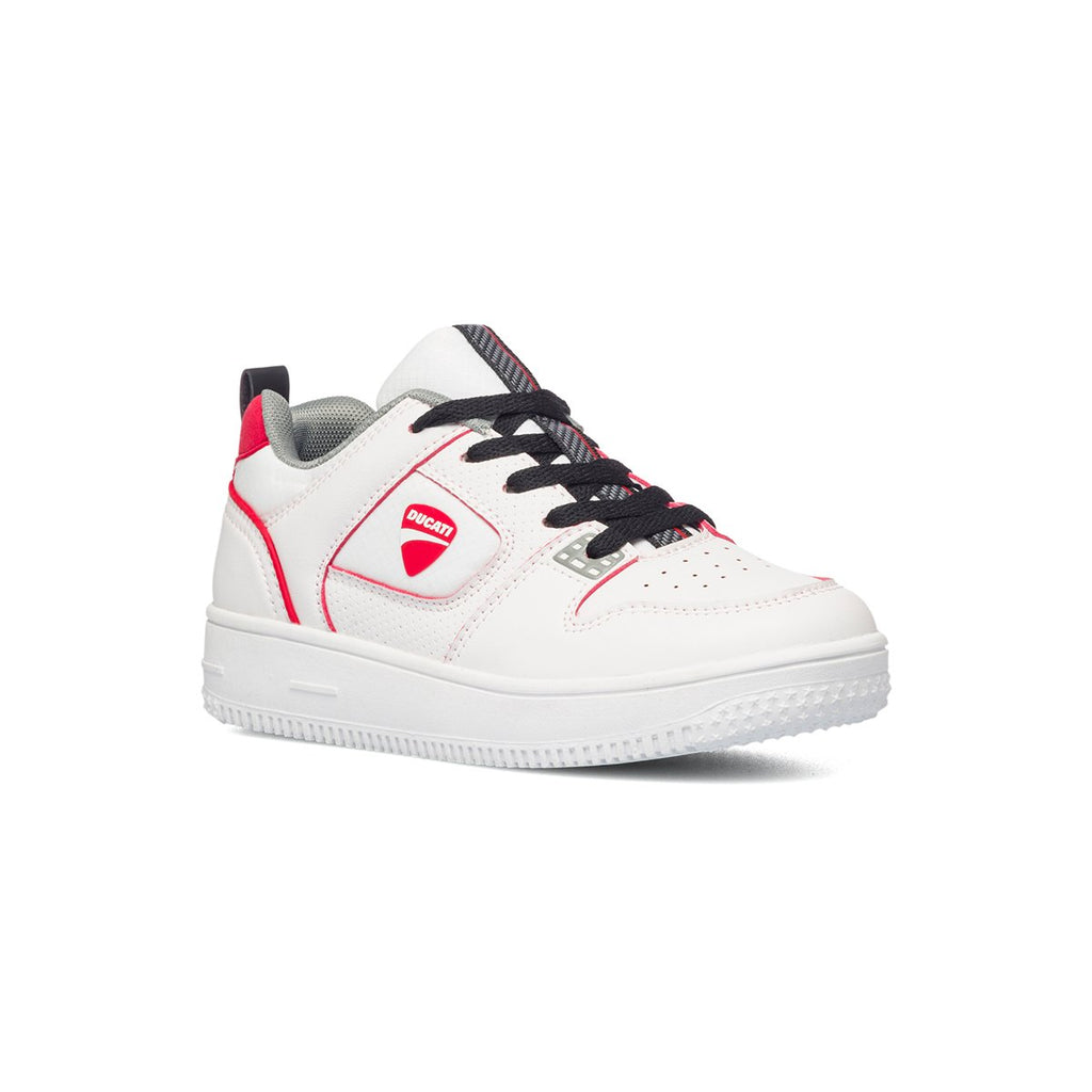 Sneakers bianche con logo laterale Ducati Emilio