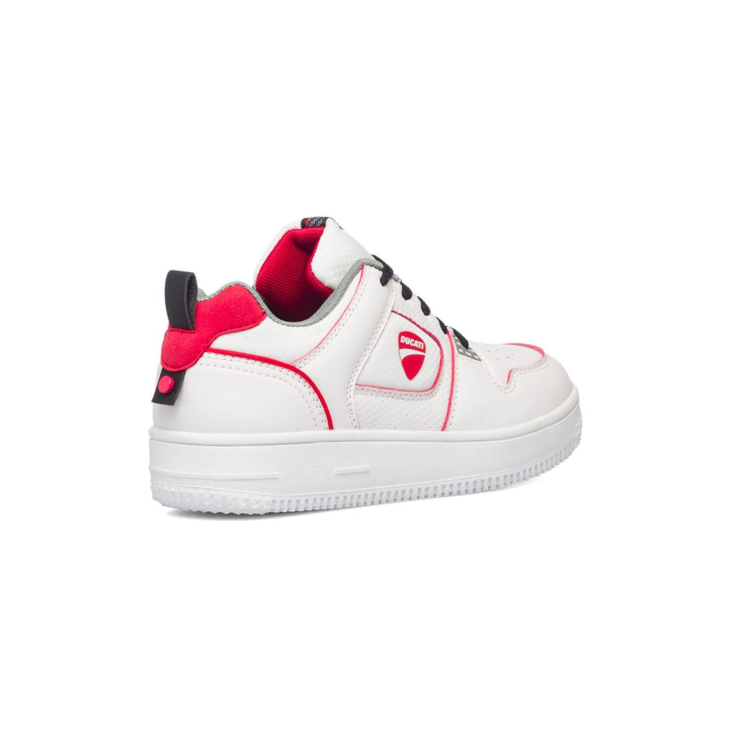 Sneakers bianche con logo laterale Ducati Emilio