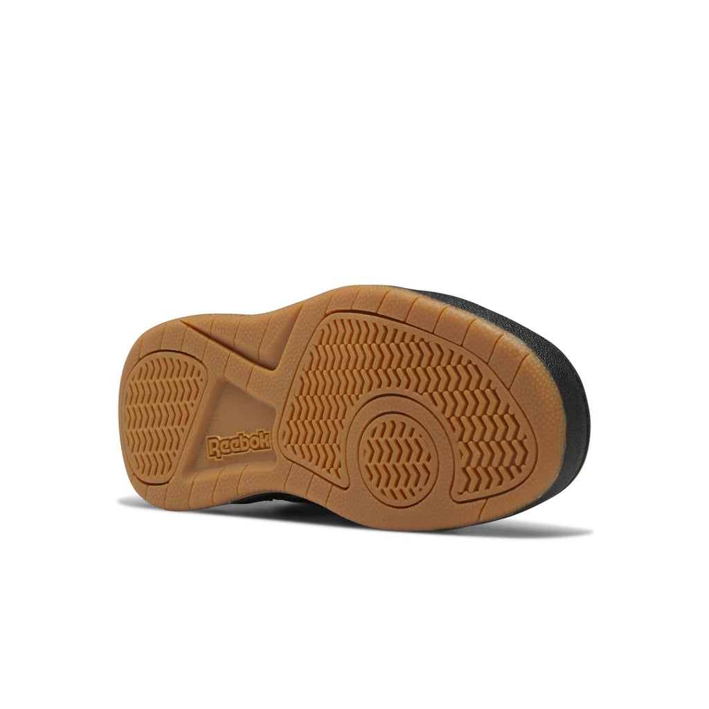 Sneakers alte nere da ragazzo con logo a contrasto Reebok Bb4500 Court