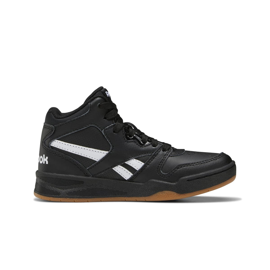 Sneakers alte nere da ragazzo con logo a contrasto Reebok Bb4500 Court