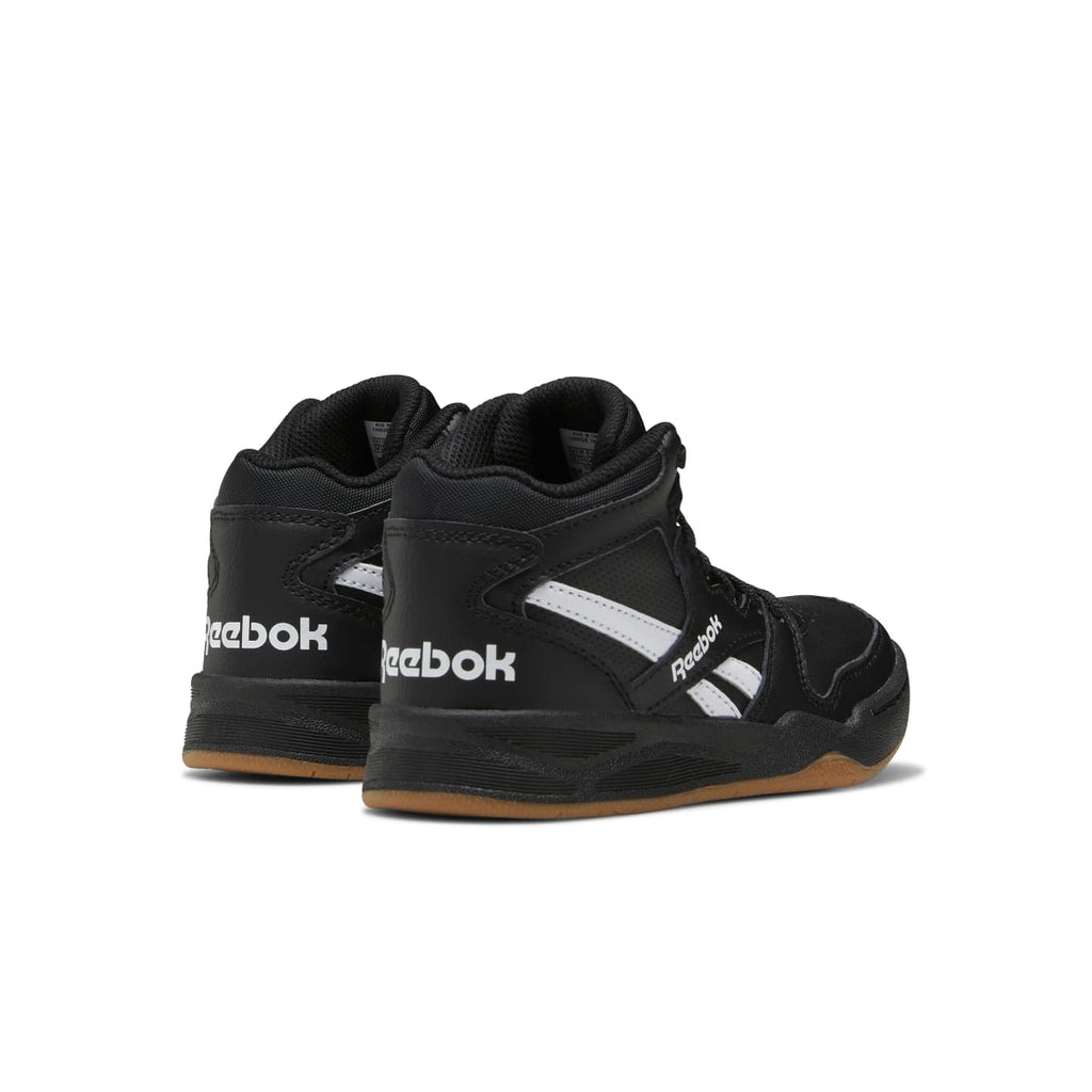Sneakers alte nere da ragazzo con logo a contrasto Reebok Bb4500 Court