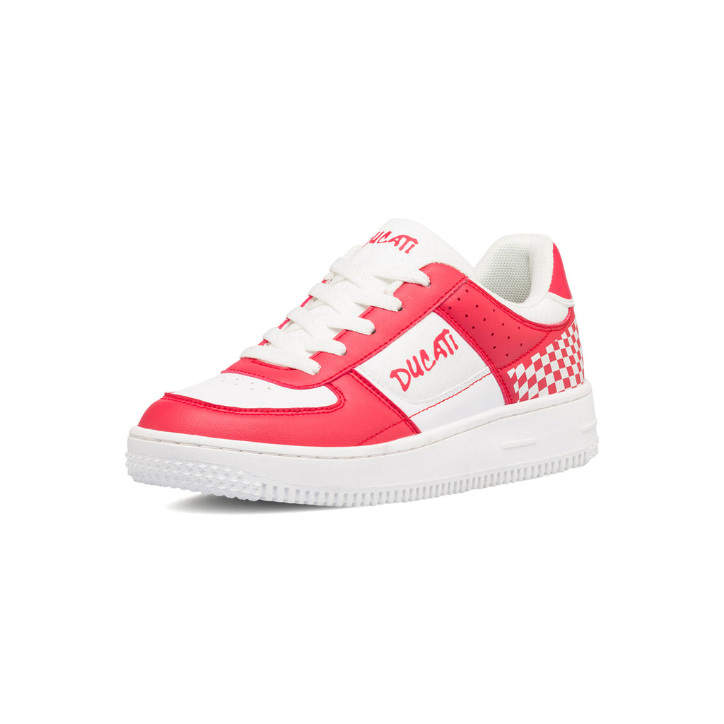 Sneakers bianche e rosse da ragazzo Ducati Valencia 3 GS