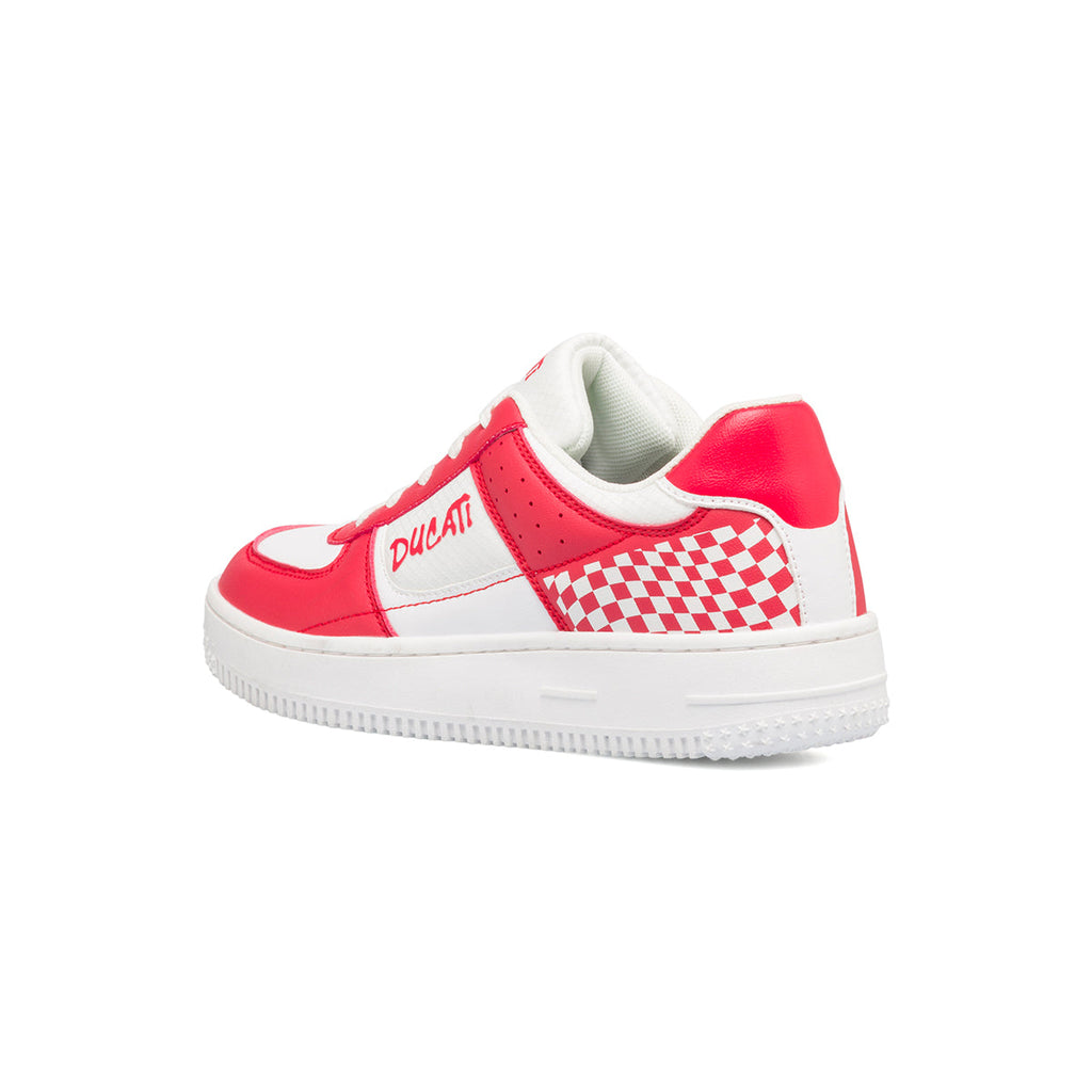 Sneakers bianche e rosse da ragazzo Ducati Valencia 3 GS