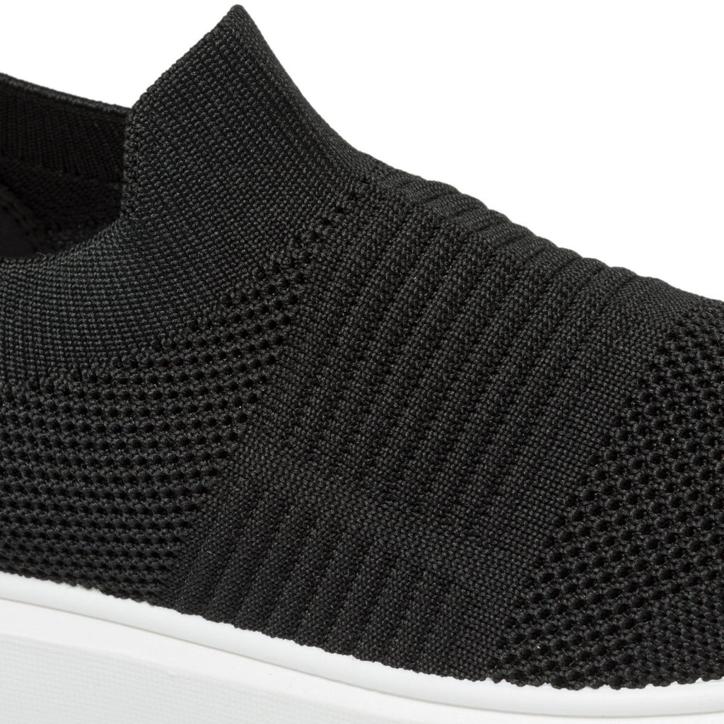 Sneakers slip-on nere in tessuto con colletto elasticizzato Lora Ferres