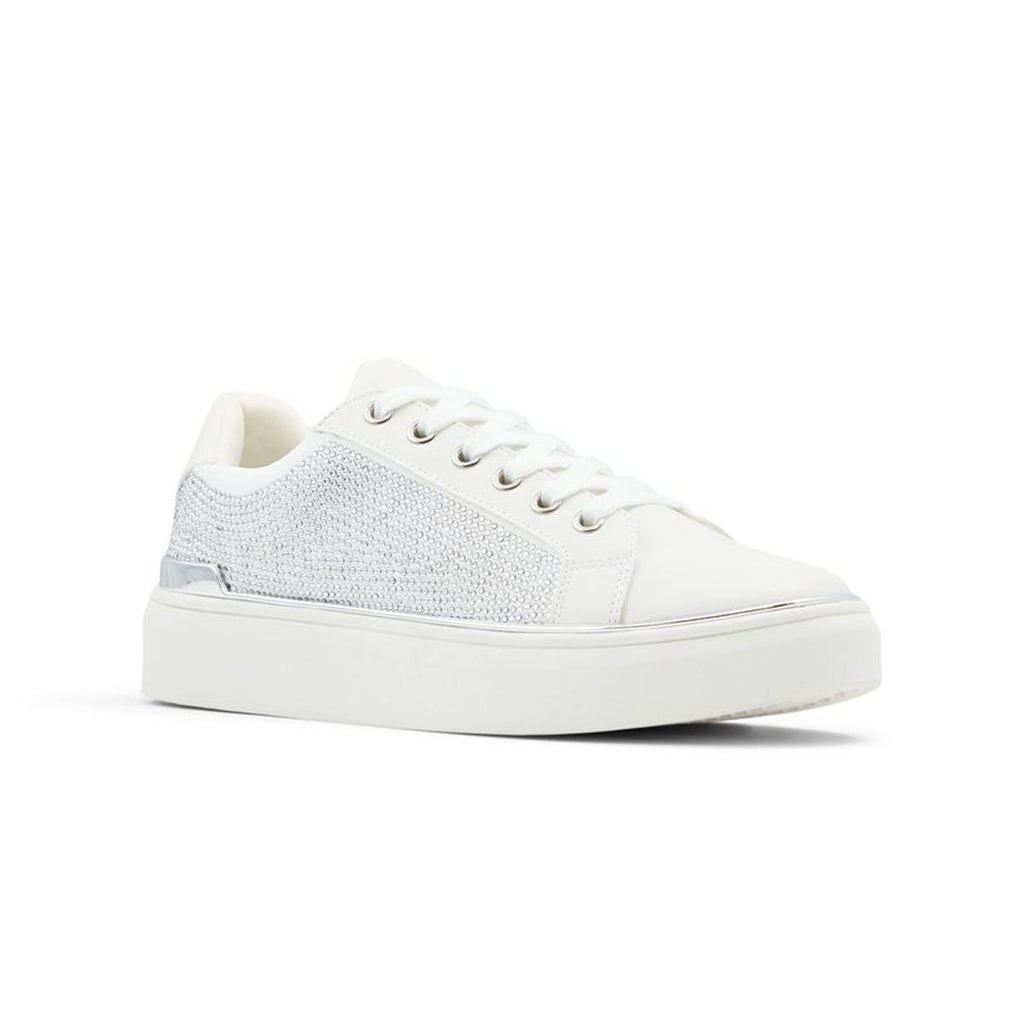 Sneakers bianche in pelle vegana con strass sulla superficie Call It Spring Spark