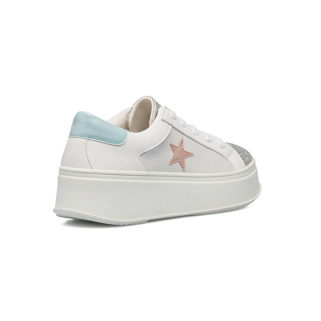 Sneakers bianche da donna con dettagli glitterati Lora Ferres