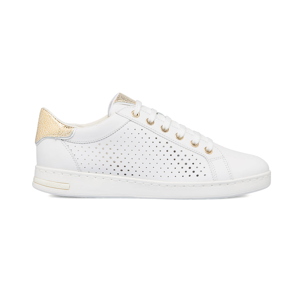 Sneakers bianche traforate in pelle da donna Geox Jaysen