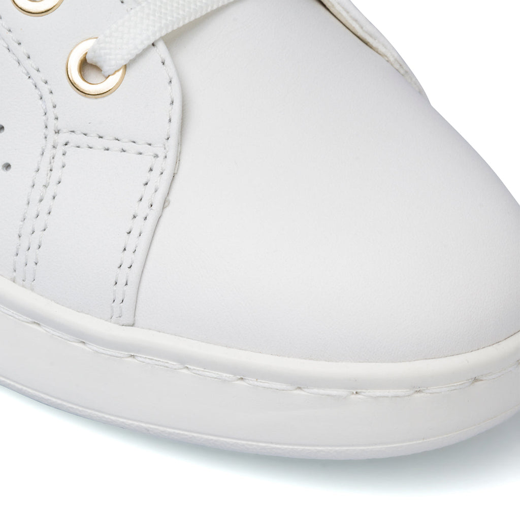 Sneakers bianche traforate in pelle da donna Geox Jaysen