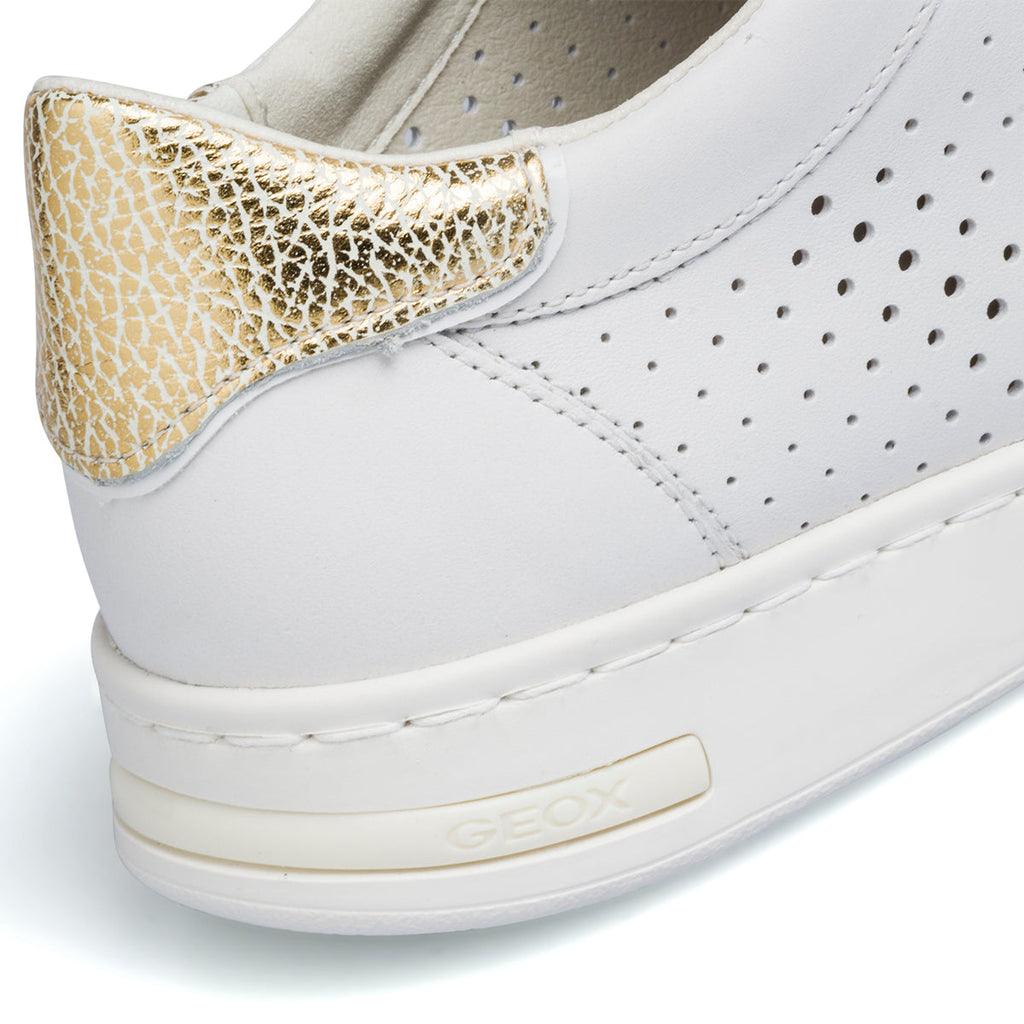 Sneakers bianche traforate in pelle da donna Geox Jaysen