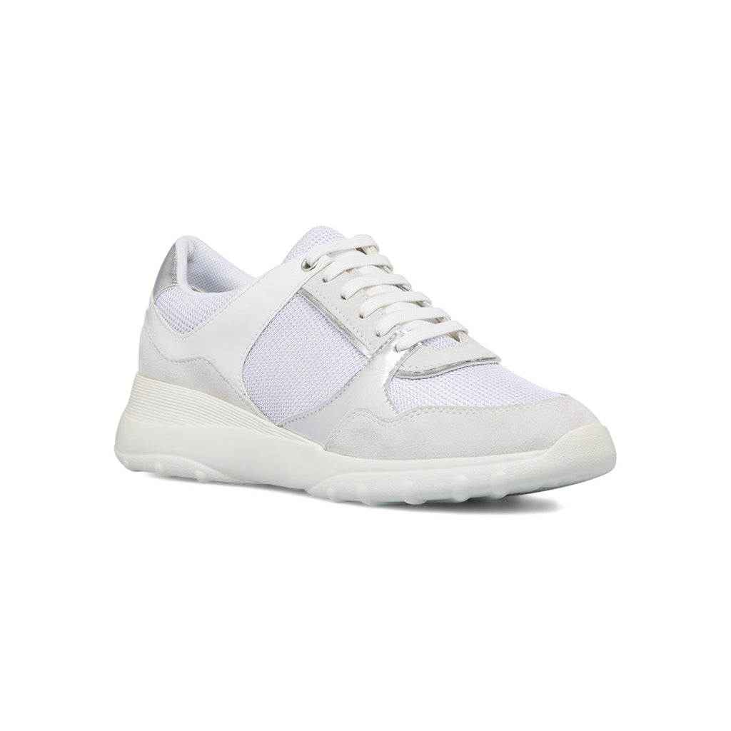Sneakers bianche e grigie da donna Geox Alleniee