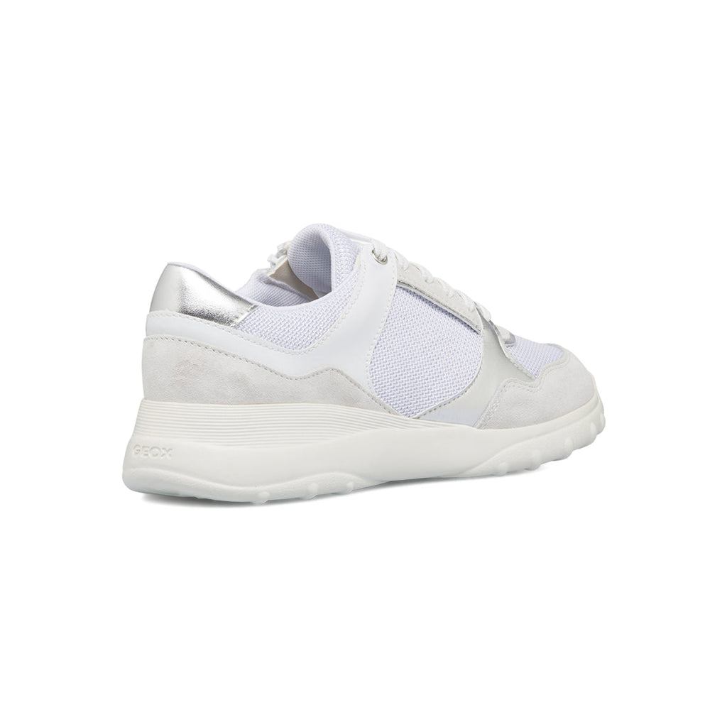 Sneakers bianche e grigie da donna Geox Alleniee