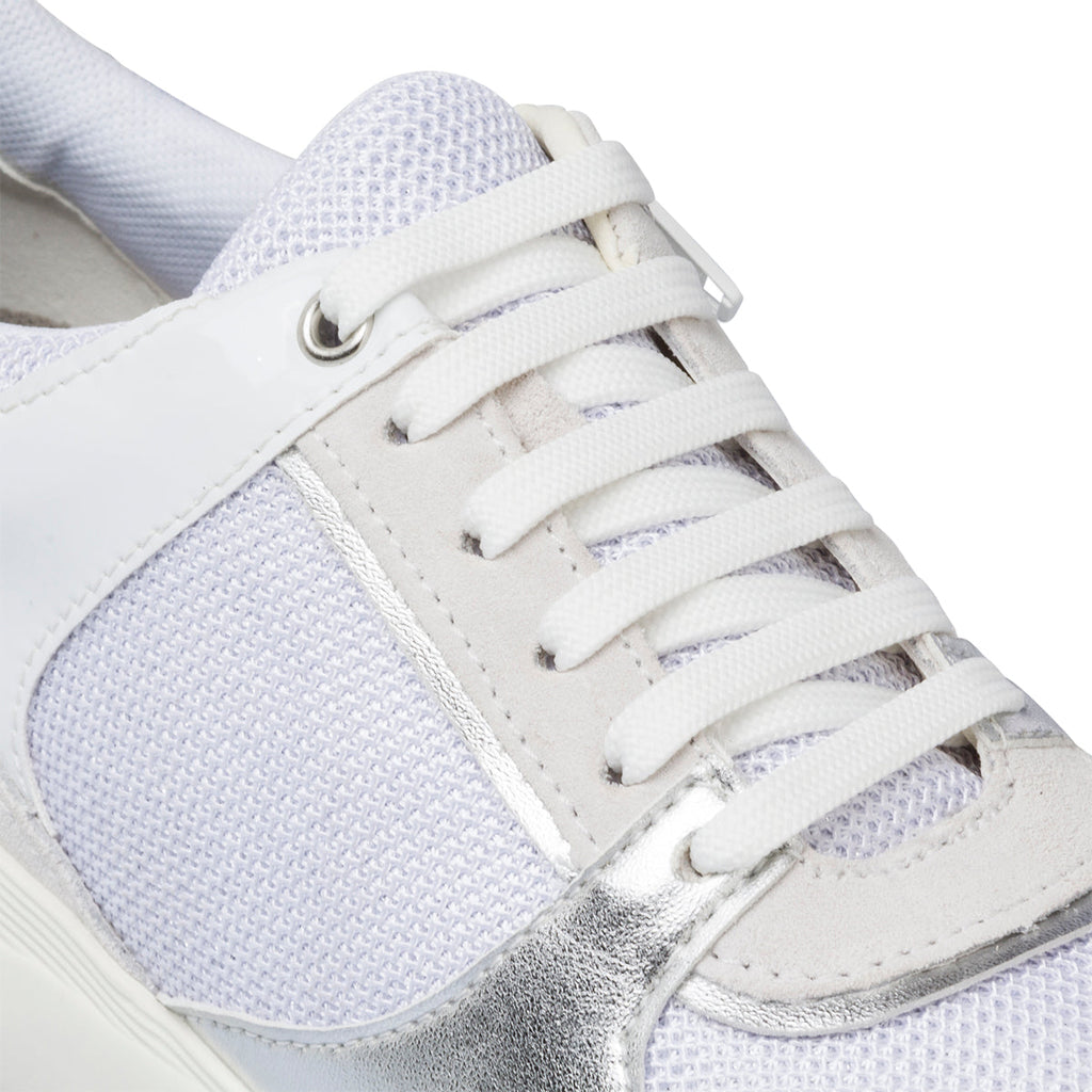 Sneakers bianche e grigie da donna Geox Alleniee