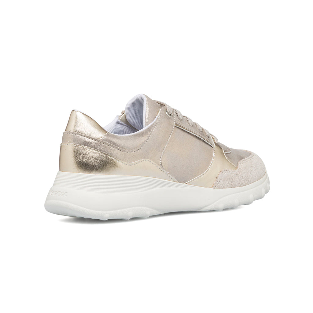 Sneakers argento metallizzate da donna Geox Alleniee