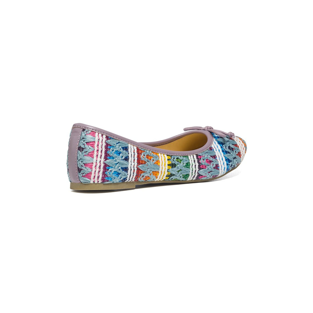 Ballerine lilla con intrecci effetto floreale e fiocchetto Swish Jeans