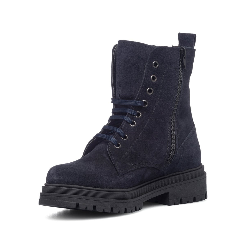 Anfibi blu in pelle scamosciata Swish Jeans
