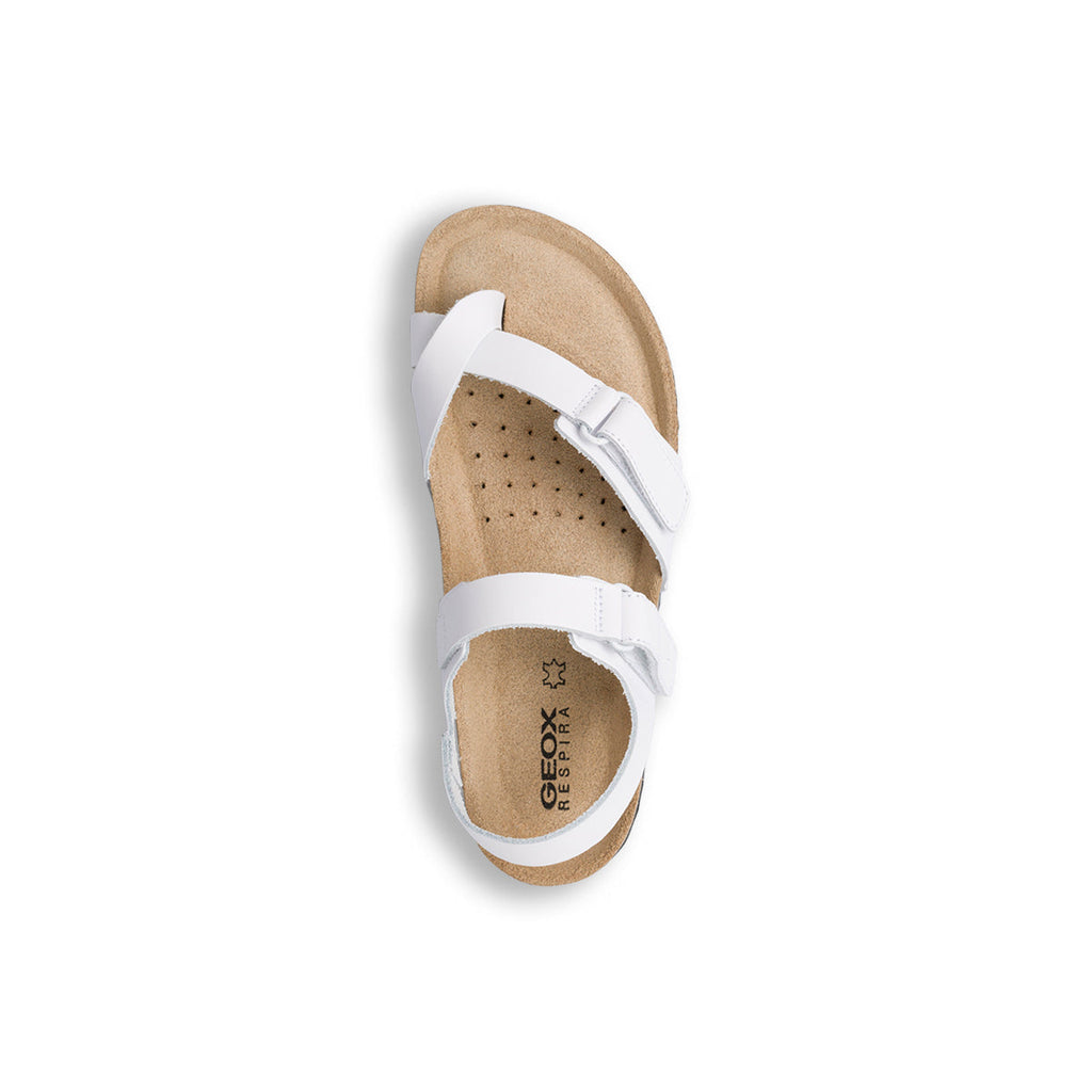 Sandali bianchi in pelle da donna Geox Brionia