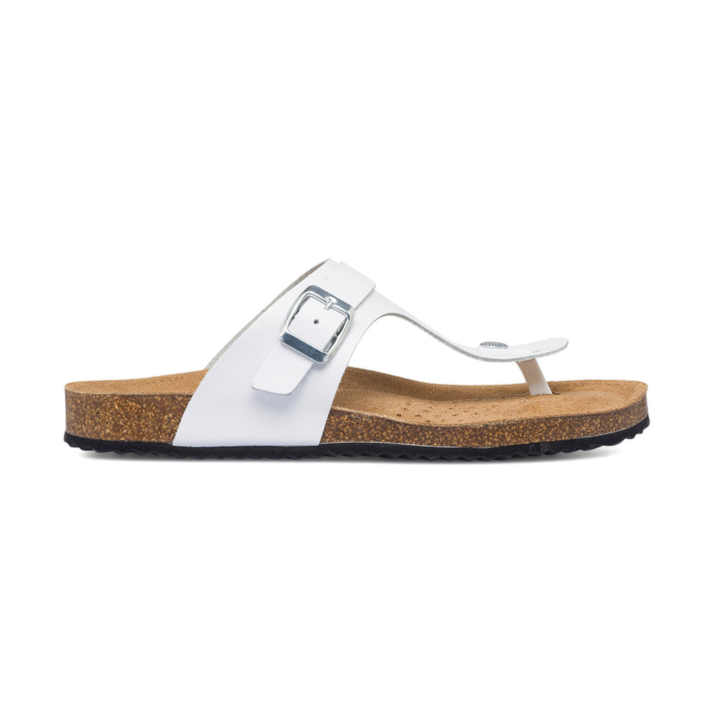 Sandali infradito bianchi in pelle da donna Geox Brionia
