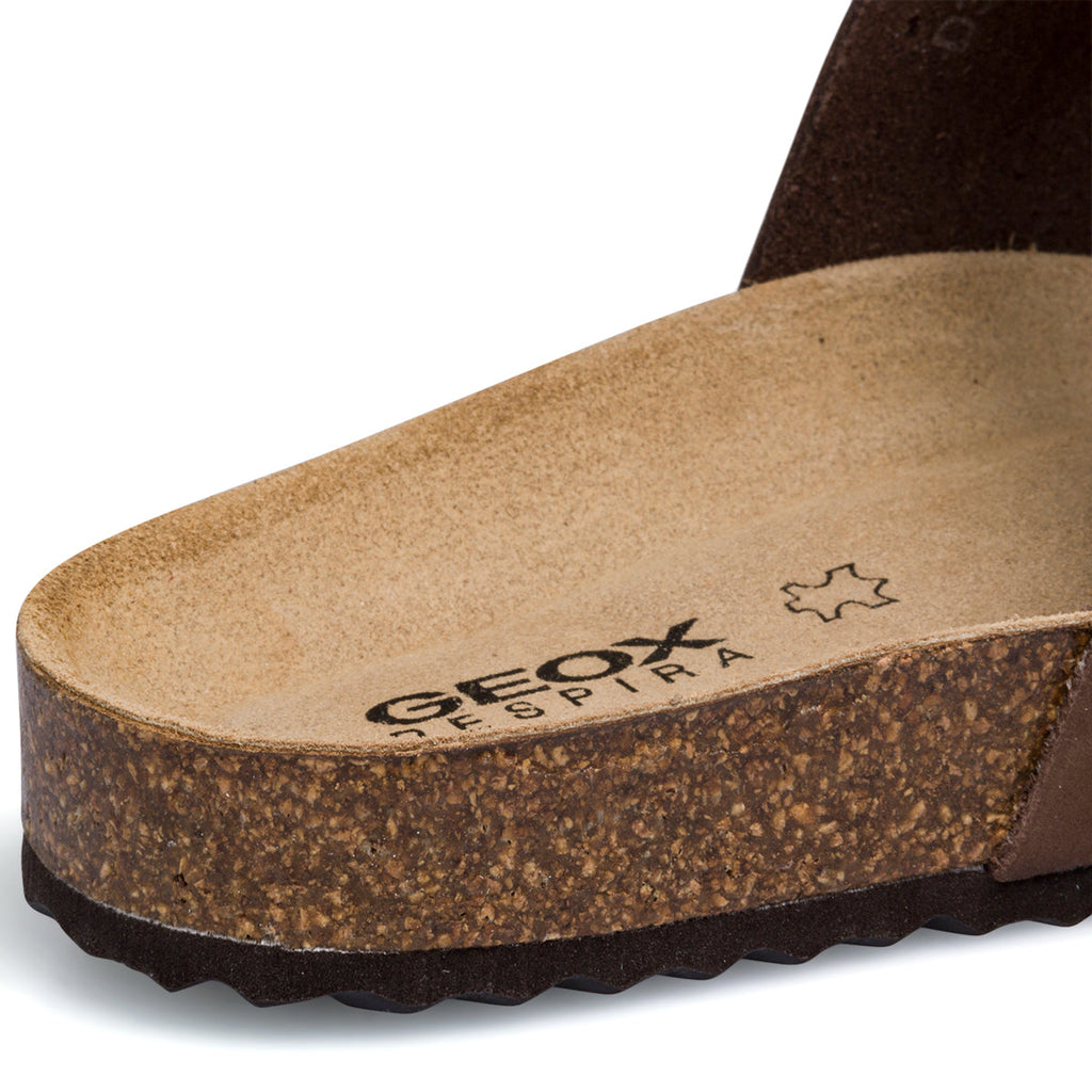 Sandali marroni in pelle da donna Geox Brionia