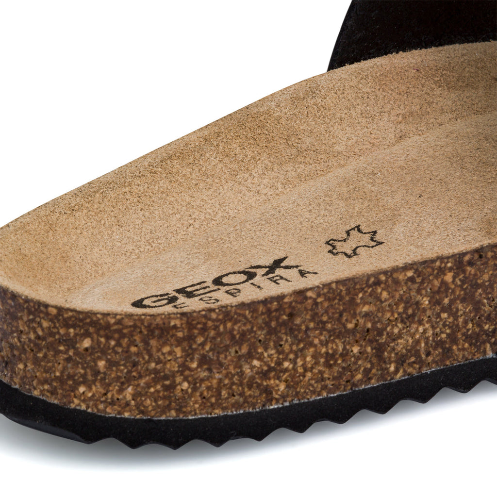 Sandali neri in pelle da donna Geox Brionia