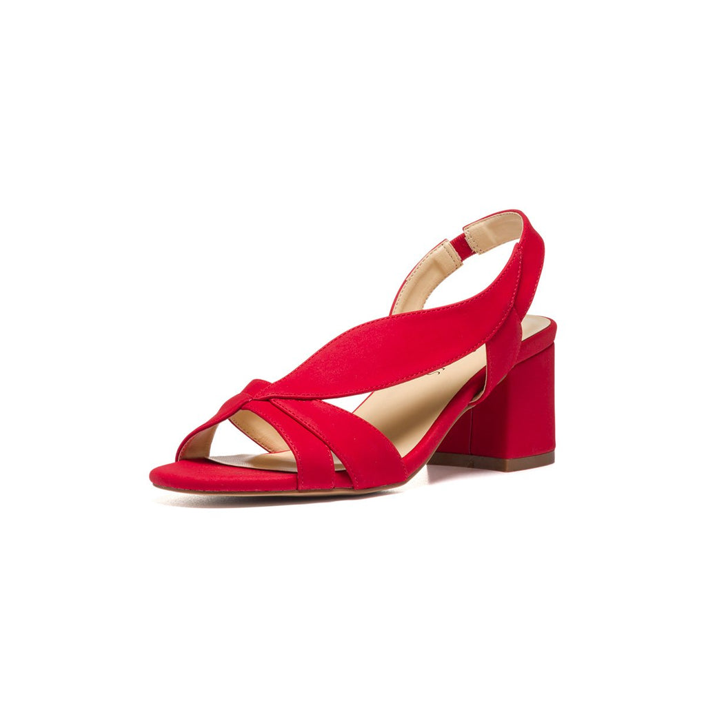 Sandali rossi con tacco 6 cm Lora Ferres
