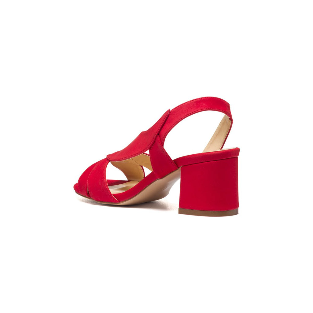 Sandali rossi con tacco 6 cm Lora Ferres