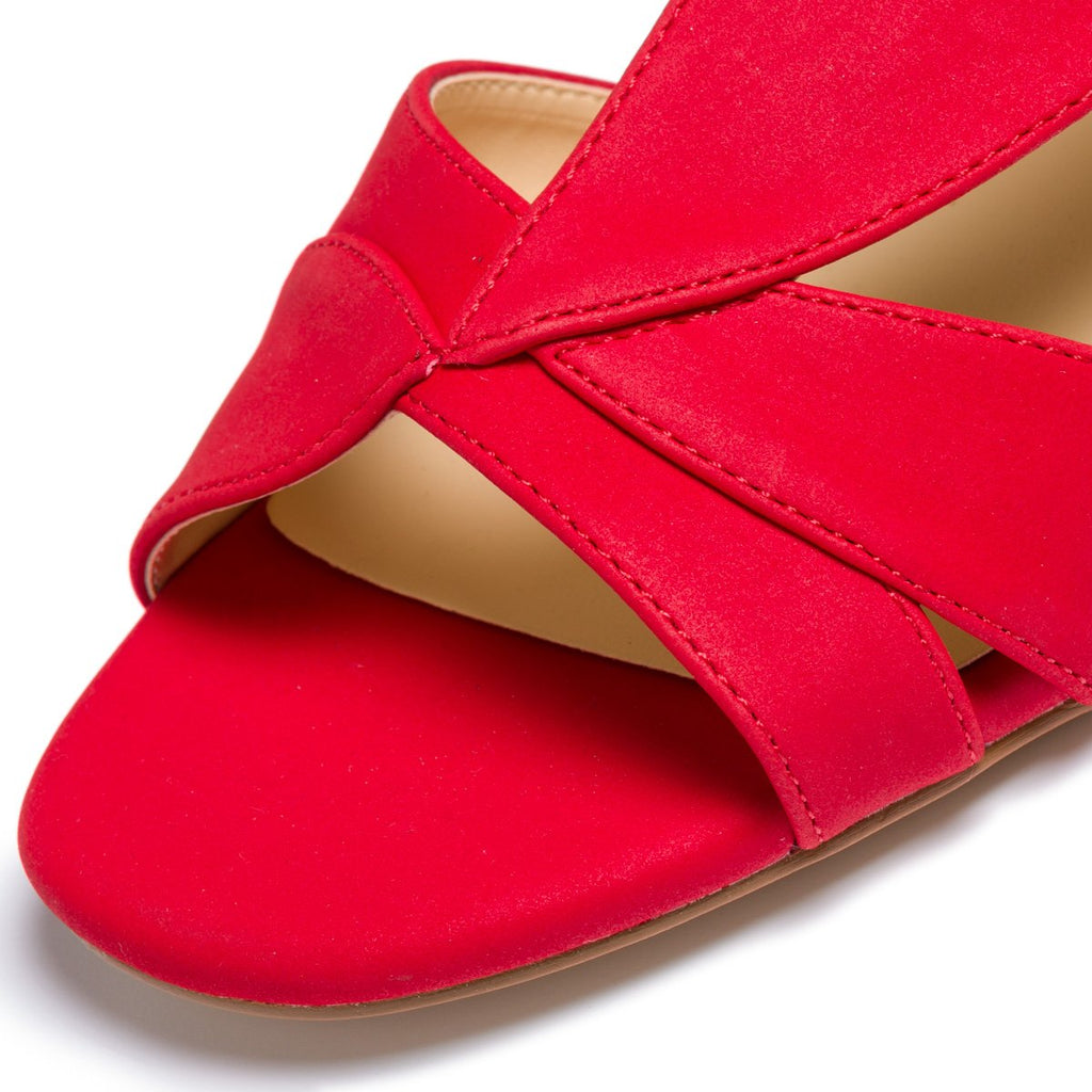 Sandali rossi con tacco 6 cm Lora Ferres