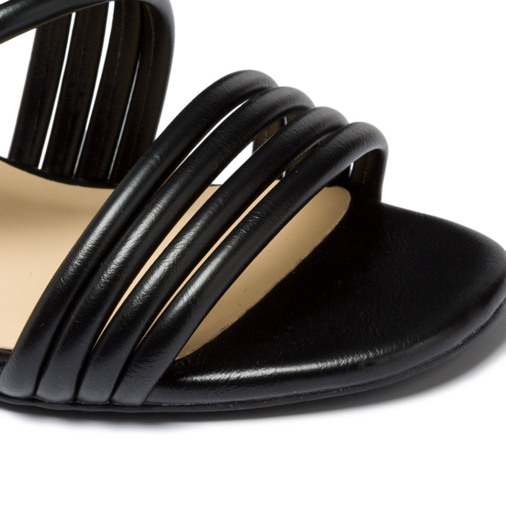 Sandali neri con tacco 6 cm Lora Ferres