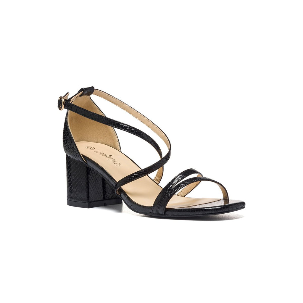 Sandali neri con tacco 6 cm Lora Ferres