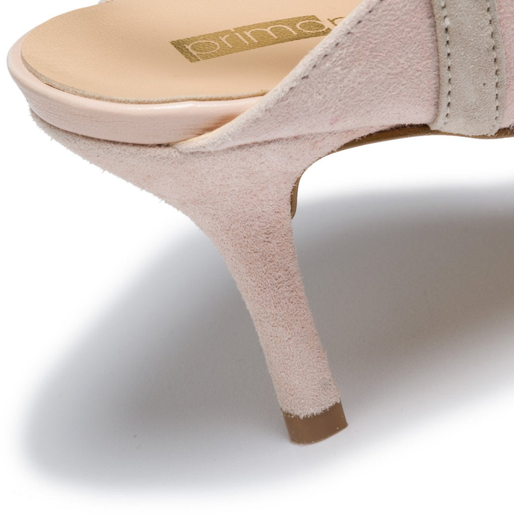 Décolleté slingback beige e rosa con tacco 7 cm Primopiano